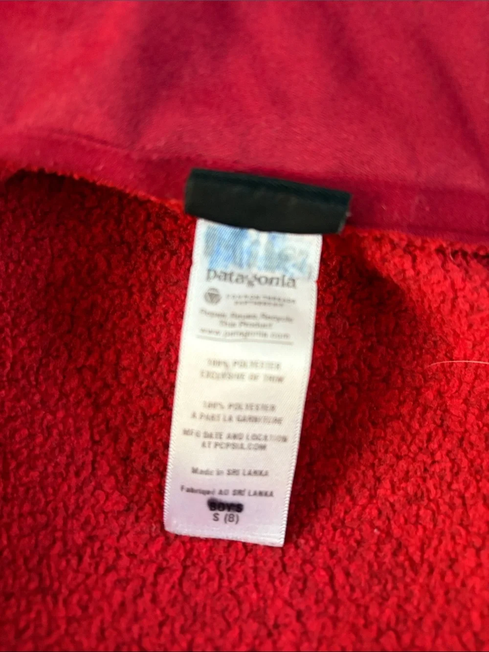 Patagonia Kids Red Full-Zip Fleece Jacket